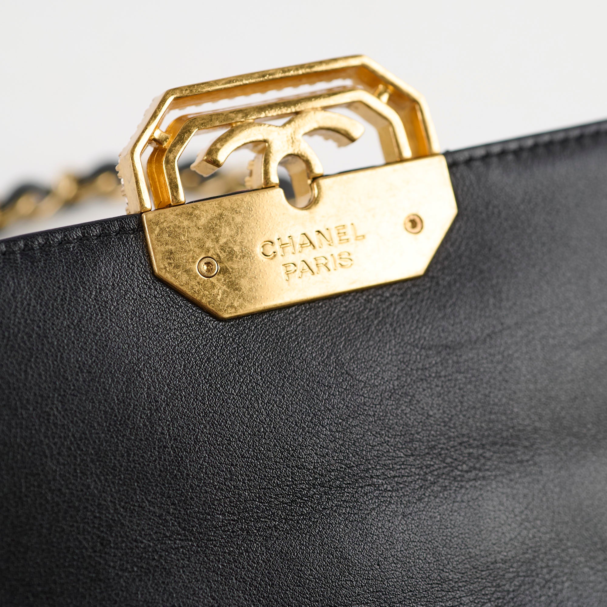 Chanel Calfskin Strass Quilted Mini Flap Bag Black Microchip - Luxury Designer Crossbody Purse for Women, Perfect for Evening Parties & Special Occasions
