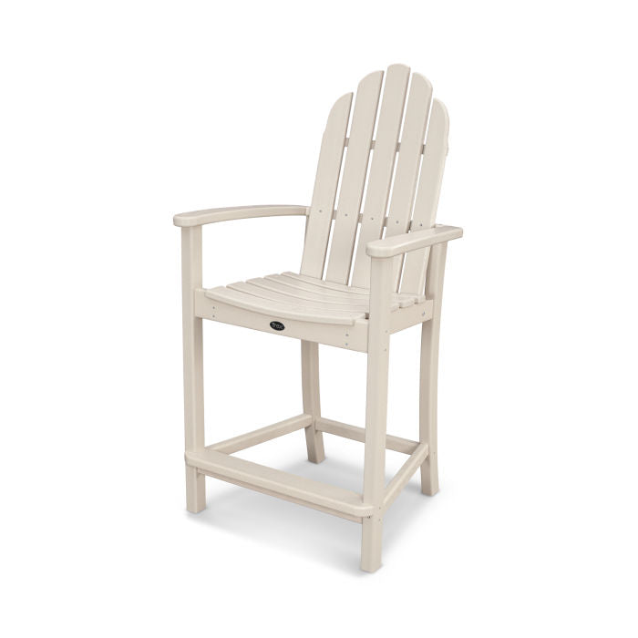 POLYWOOD Classic Adirondack Counter Height Chair - Durable Outdoor Bar Stool for Patio, Deck & Poolside - Weather-Resistant Poly Lumber Furniture