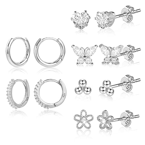 6Pairs Silver A