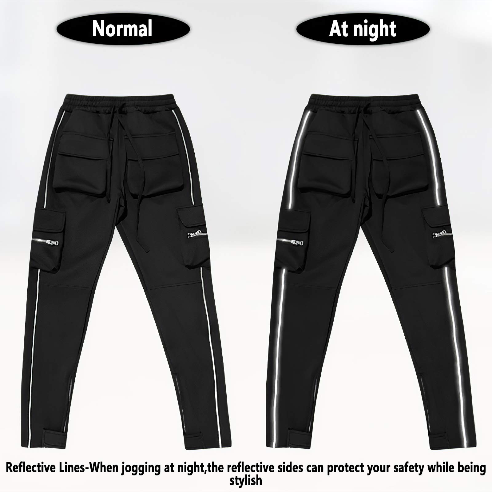 Pantete Men's Casual Jogger Sweatpants - Slim Fit Athletic Running Pants with Multiple Pockets | Gym, Workout, Lounge & Streetwear Fashion