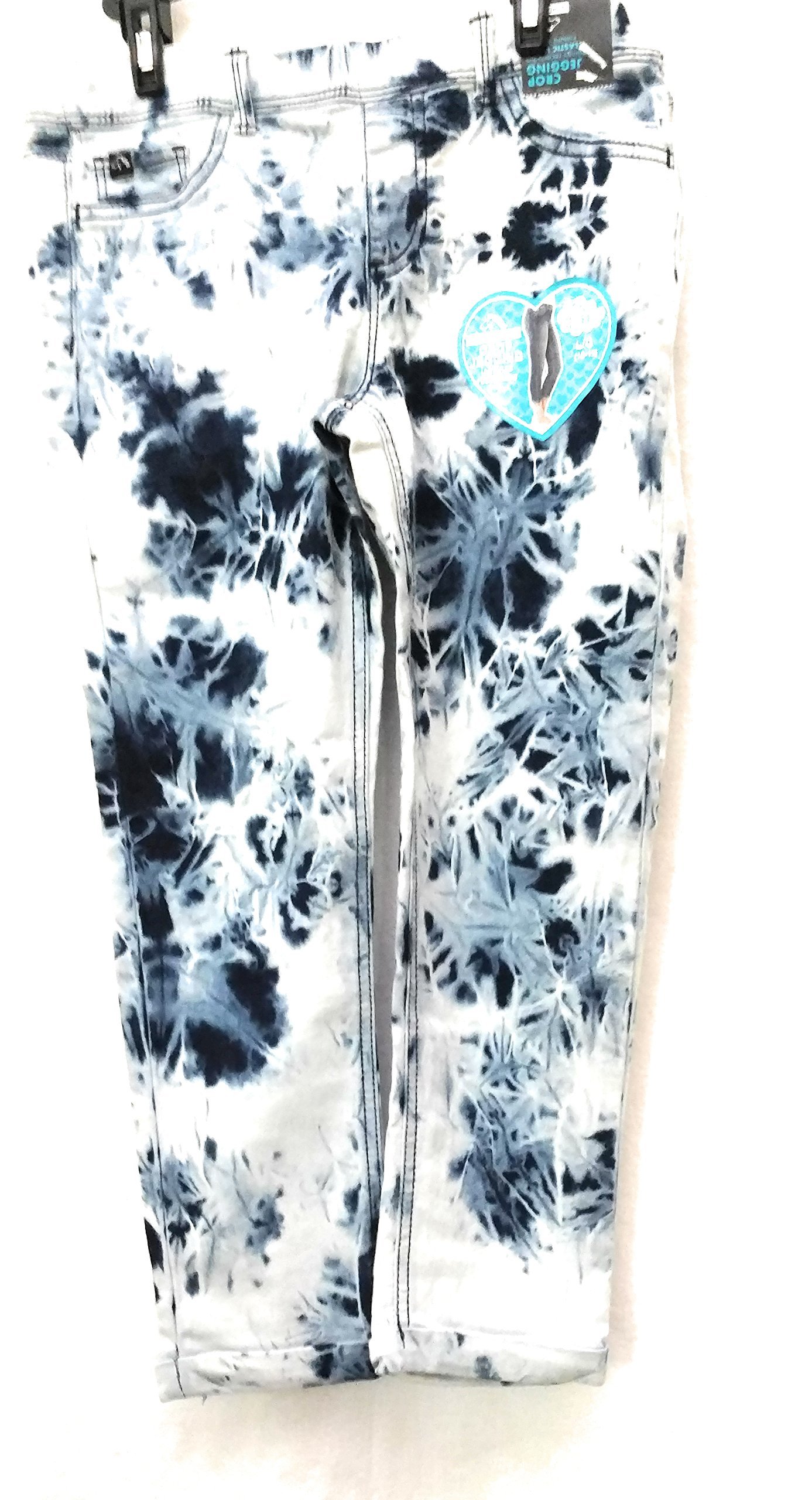 Jordache Girls' Tie-Dye Wash Crop Jegging - Stretch Denim Pants for Kids (Size 7/8) | Comfortable & Stylish for School, Playdates & Casual Outings