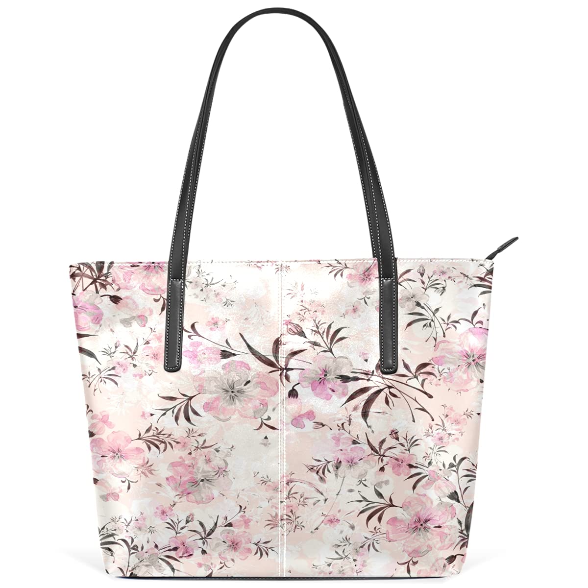 Stylish White Bird Print PU Leather Tote Bag for Women - Large Capacity Shoulder Bag & Handbag - Perfect for Work, Travel, Shopping & Daily Use