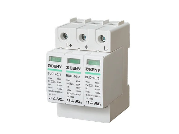 BENY DC SPD Type 2 1000V Surge Protector - UL Approved for Solar Panels, EV Charging & Industrial Equipment Protection