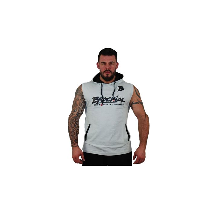 Brachial Tank Top Boxer for Men - Light Grey & Black - Comfortable Athletic Underwear for Workout, Running, and Gym