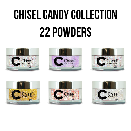 Chisel Candy Collection - 22 Vibrant Colors for Nail Art, DIY Crafts & Creative Projects | High-Quality Pigments