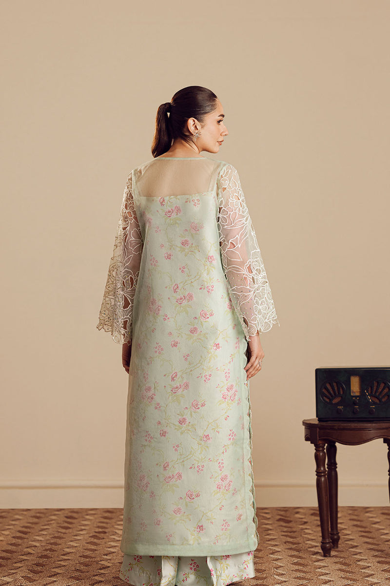 Elegant Charmeuse Silk & Organza Pista Stitched Suit for Women | Vanya | Perfect for Weddings, Parties & Special Occasions