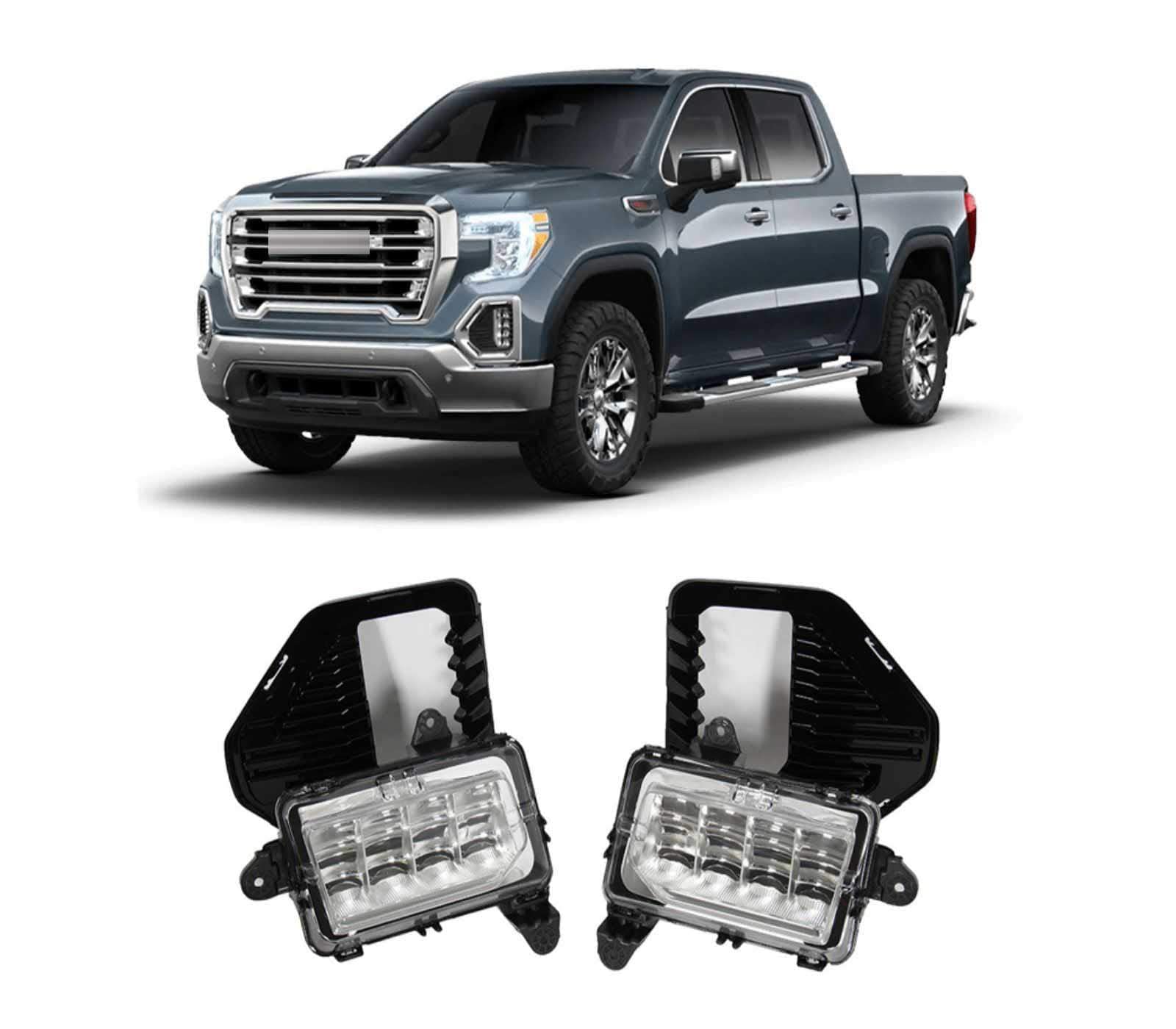 GMC Sierra Denali 1500 LED Fog Lights 2019-2020 - Bumper Lamps for Night Driving