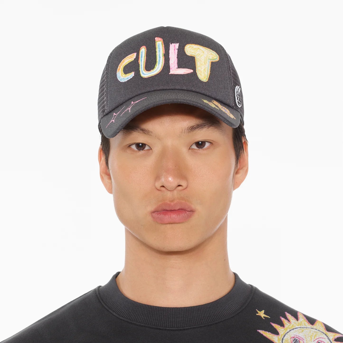 CULT OF INDIVIDUALITY Handmade Steel Bucket Hat - Unique Hand Drawn Design for Men & Women - Perfect for Outdoor Adventures, Music Festivals & Streetwear Fashion