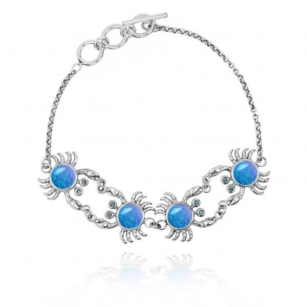 Stylish Crab Charm Bracelet for Women - Trendy Miami Beach Jewelry Gift for Summer Vacation & Beach Parties