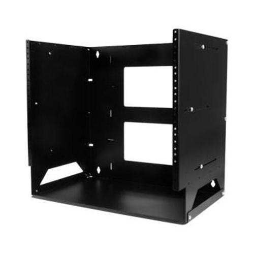 8U Wall Mount Rack with Shelf - Heavy Duty Metal Network Server Cabinet for Home & Office - Perfect for Organizing Routers, Modems, and IT Equipment