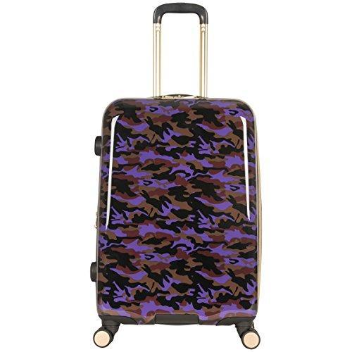 Aimee Kestenberg Women's 24-Inch Camo Printed ABS & PC Film Expandable 8-Wheel Upright Suitcase - Perfect for Business Travel & Vacation Luggage