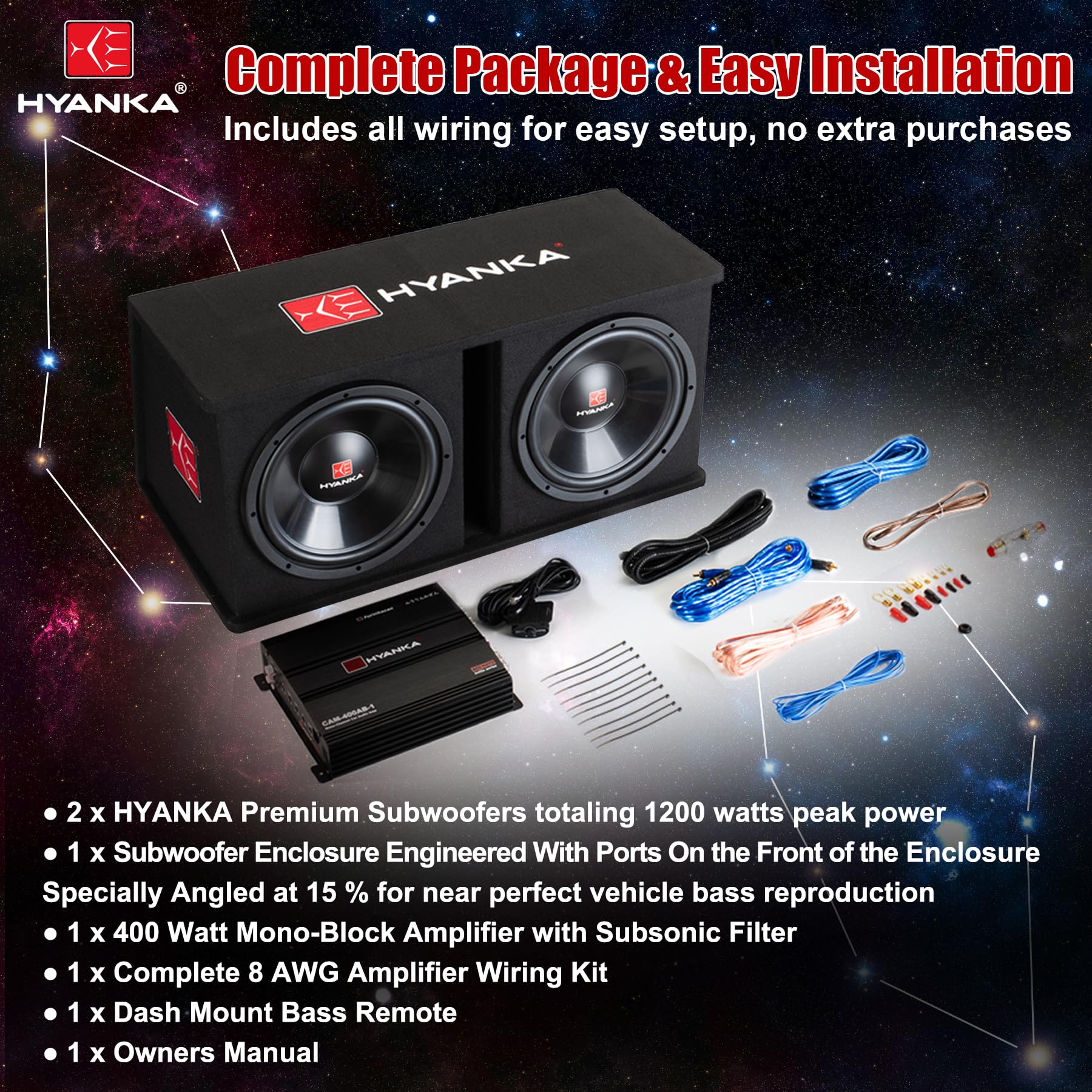 H YANKA SKP-D12M 1200W Dual 12
