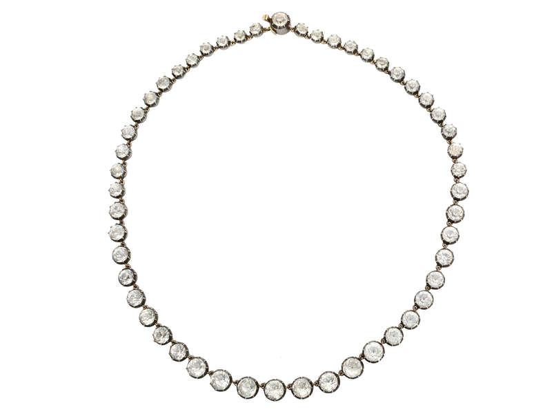 Victorian Black Dot Paste Riviere Necklace - Elegant Shimmering Stream Jewelry for Women | Perfect for Evening Gala, Wedding & Special Occasions