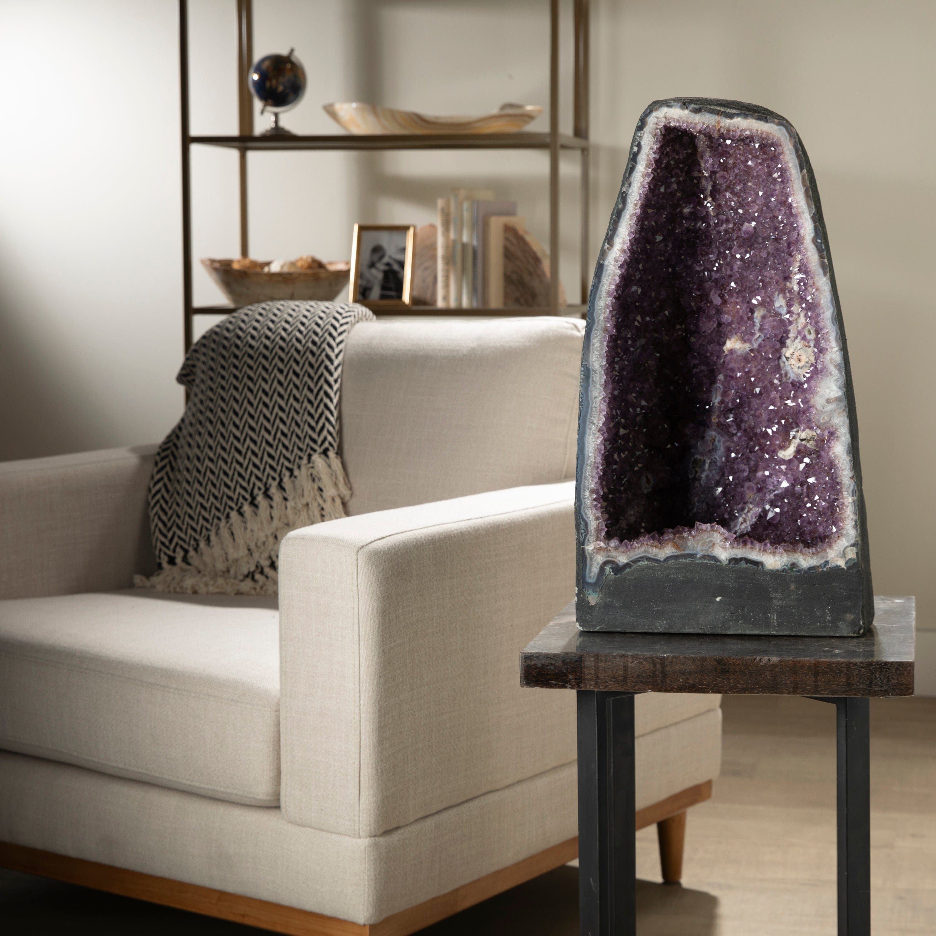 Natural Amethyst Geode Cathedral from Brazil - 28 to 104 lbs - Large Healing Crystal Cluster for Home Decor, Meditation & Spiritual Gifts