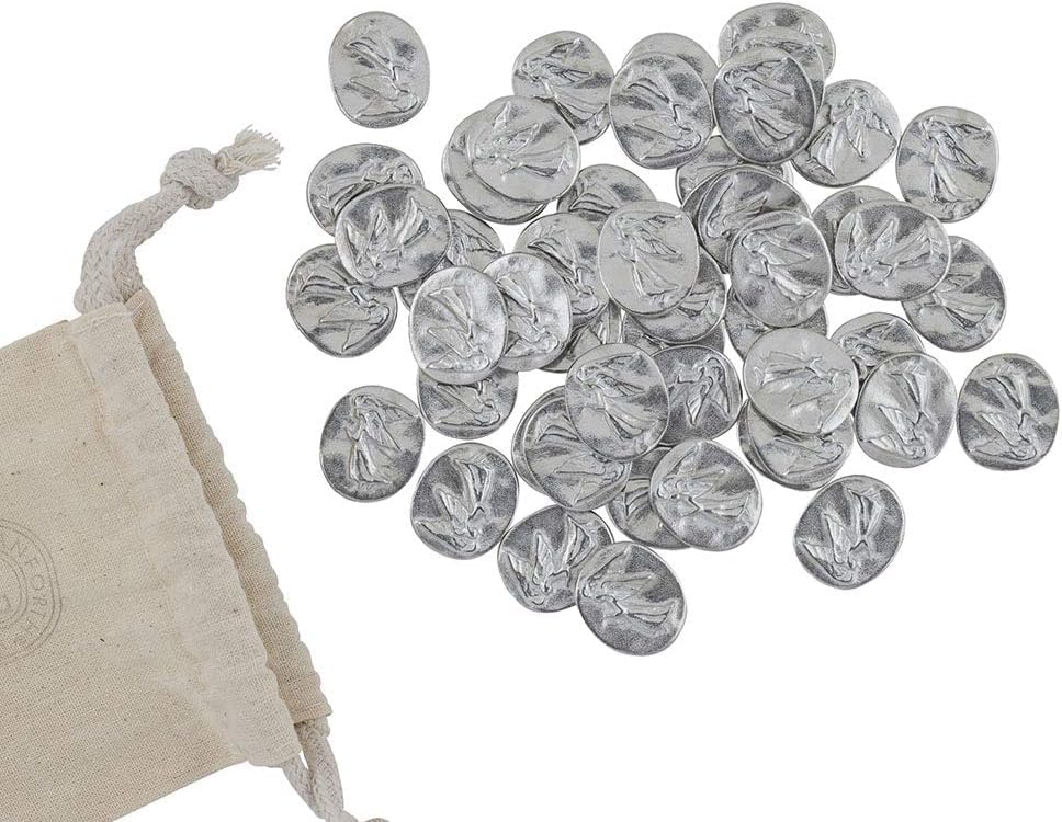 DANFORTH Vilmain Pocket Angel Tokens - Handcrafted Pewter Coins Made in USA, Inspirational Gift Set (Pack of 50) - Perfect for Weddings, Baptisms & Spiritual Encouragement