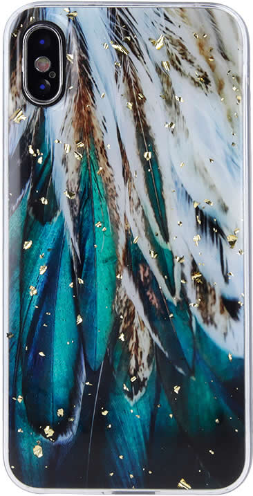 Apple iPhone 13 Glitter Case with Green Feather Design - Trendy Protective Cover for Everyday Use & Special Occasions