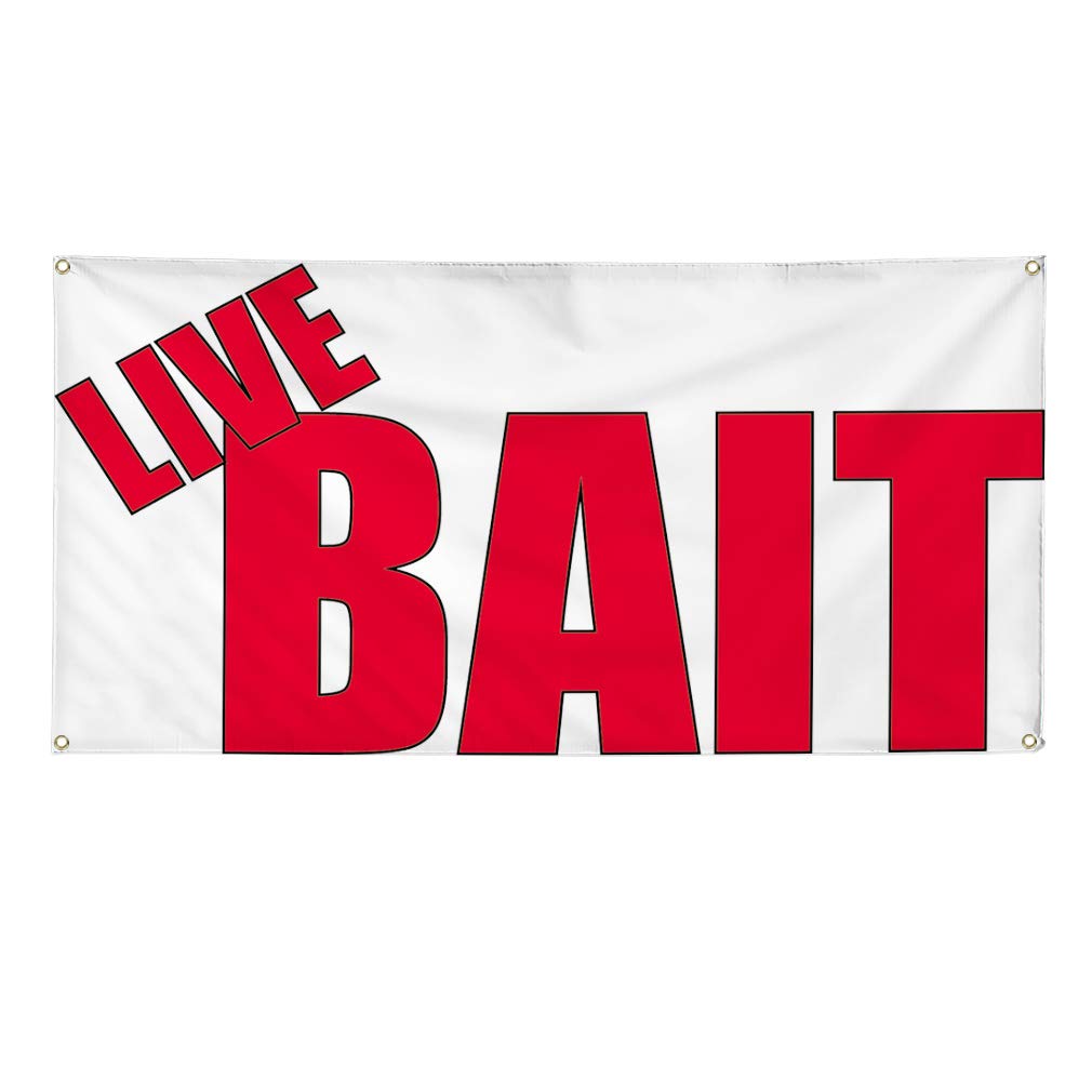 Premium Vinyl Banners - 48x96 Inches with 8 Grommets | Weatherproof Outdoor Advertising Signs for Retail, Industrial & Yard Use | Perfect for Live Bait Shops, Events & Business Promotion
