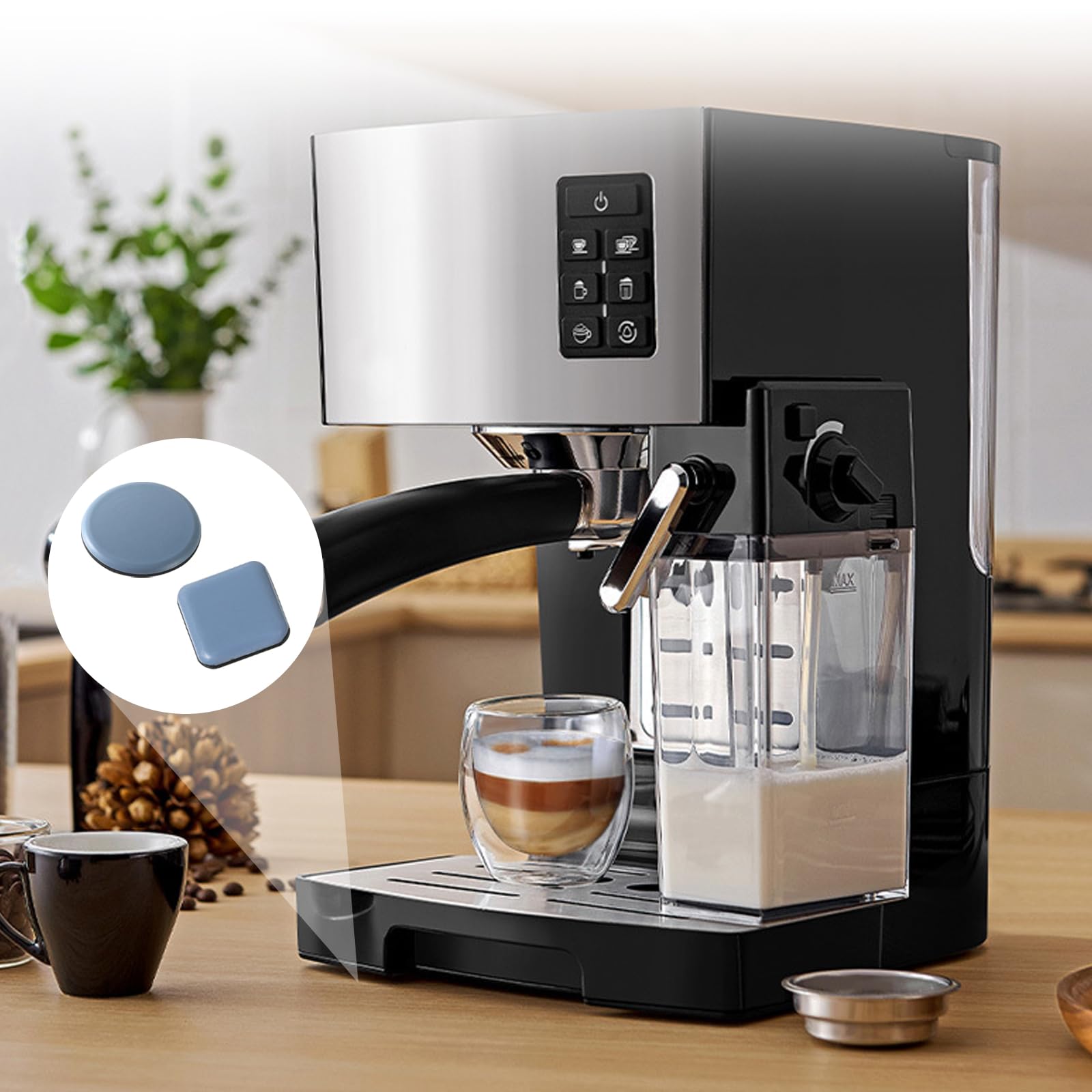 12 Pcs Self-Adhesive Appliance Sliders for Kitchen - Coffee Makers, Blenders, Air Fryers