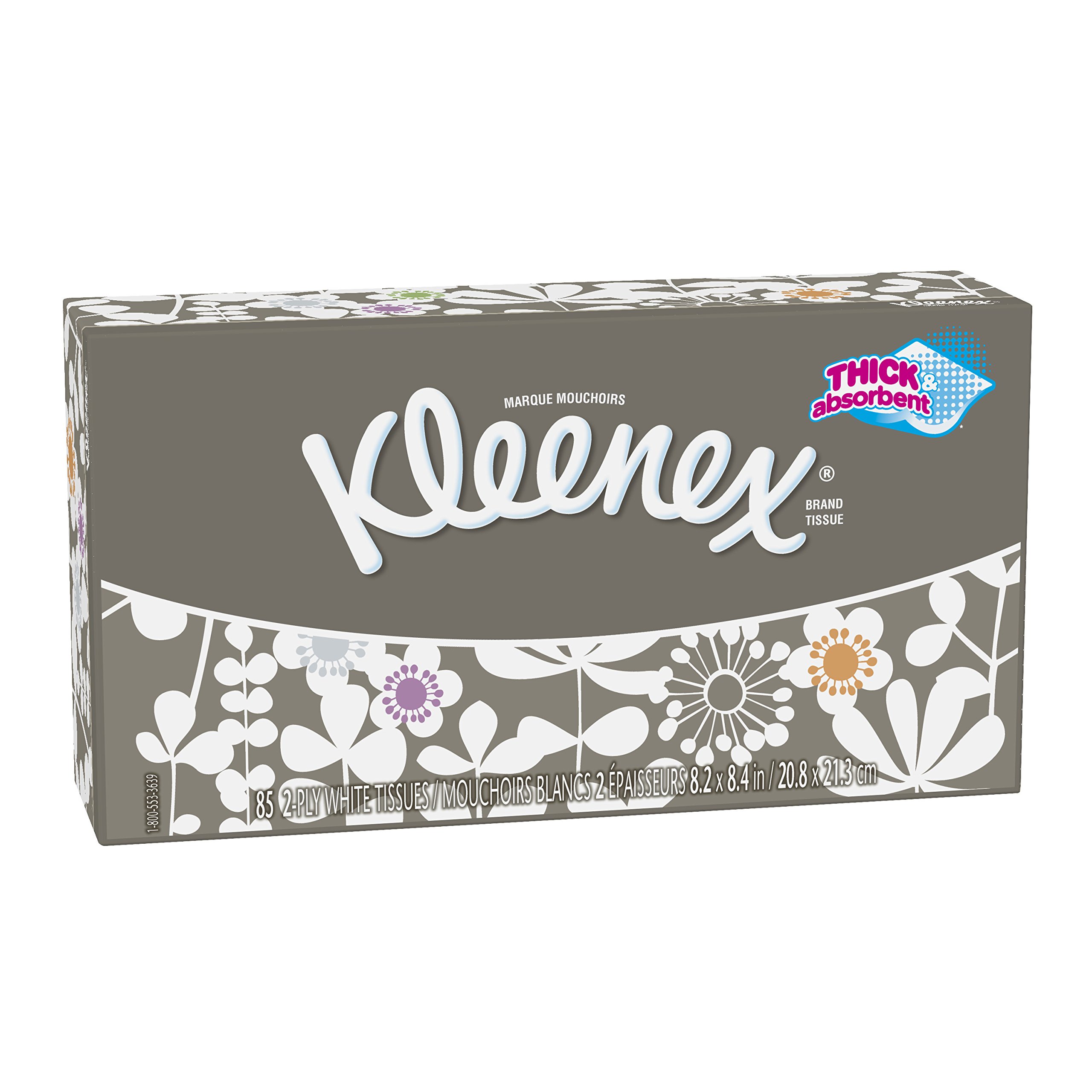 Kleenex Trusted Care Everyday Facial Tissues - 85 Tissues per Cube Box, 36 Pack | Soft & Strong for Home, Office & Travel Use