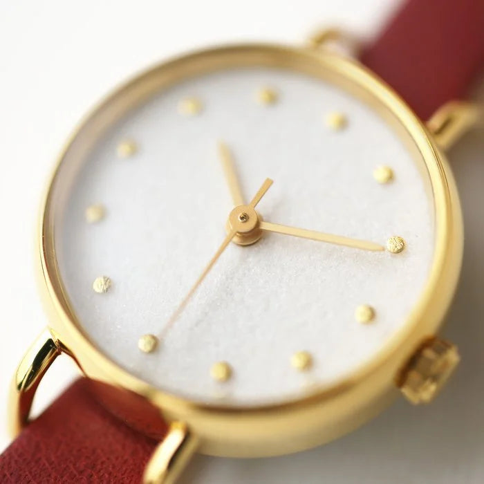 Elegant Women's Crystal Wristwatch - Japanese Handmade White Watch for Formal Events & Daily Wear