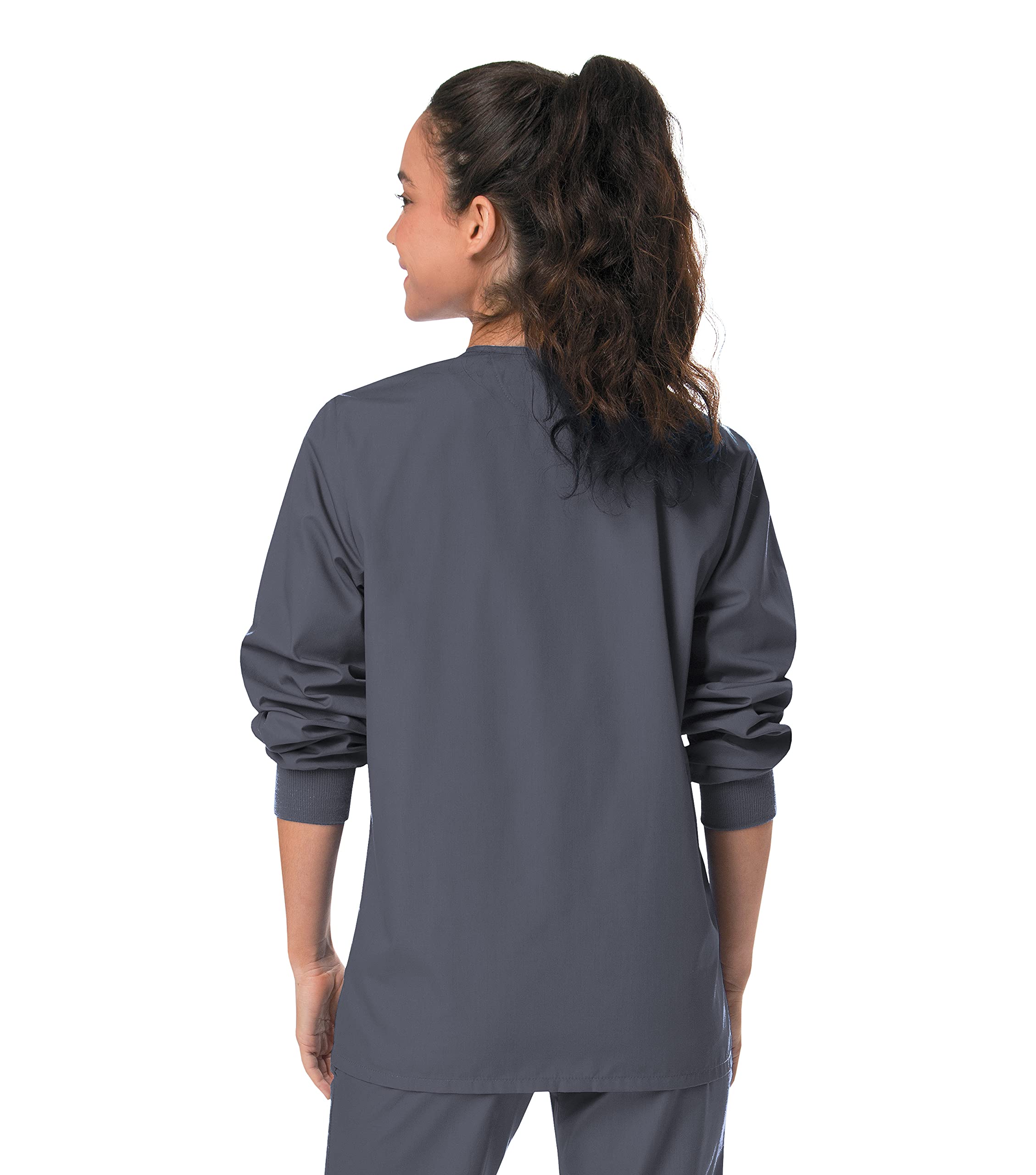 Landau Scrub Zone Unisex Relaxed Fit 2-Pocket Snap-Front Scrub Jacket 75231 - Comfortable Medical Uniform for Doctors, Nurses & Healthcare Professionals - Perfect for Hospitals, Clinics & Healthcare Workplaces