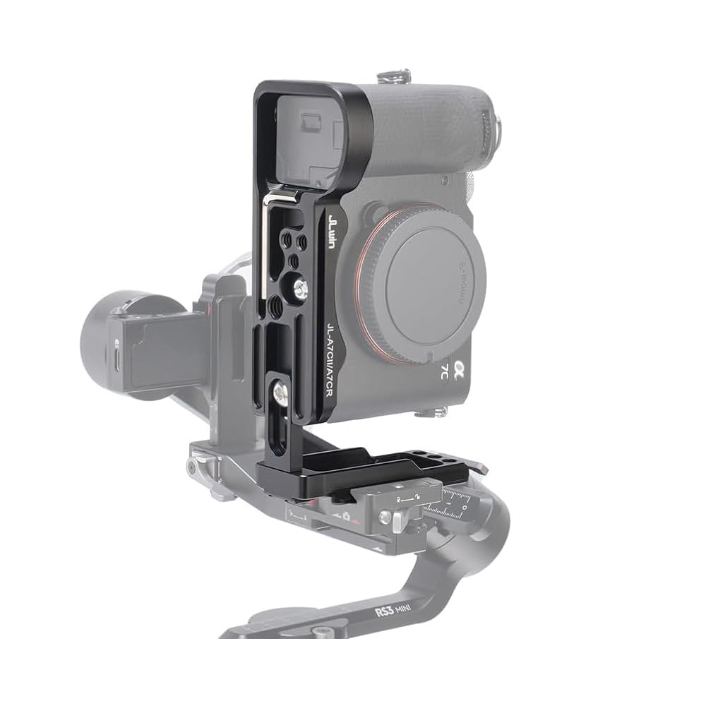 Hersmay Quick Release L Bracket Plate for Sony A7C II & A7CR Camera - Compatible with DJI Ronin RS2/RSC2/RS3/RS3 Pro/Mini Stabilizer & Arca Swiss Tripod - Perfect for Vlogging, Photography & Film Making