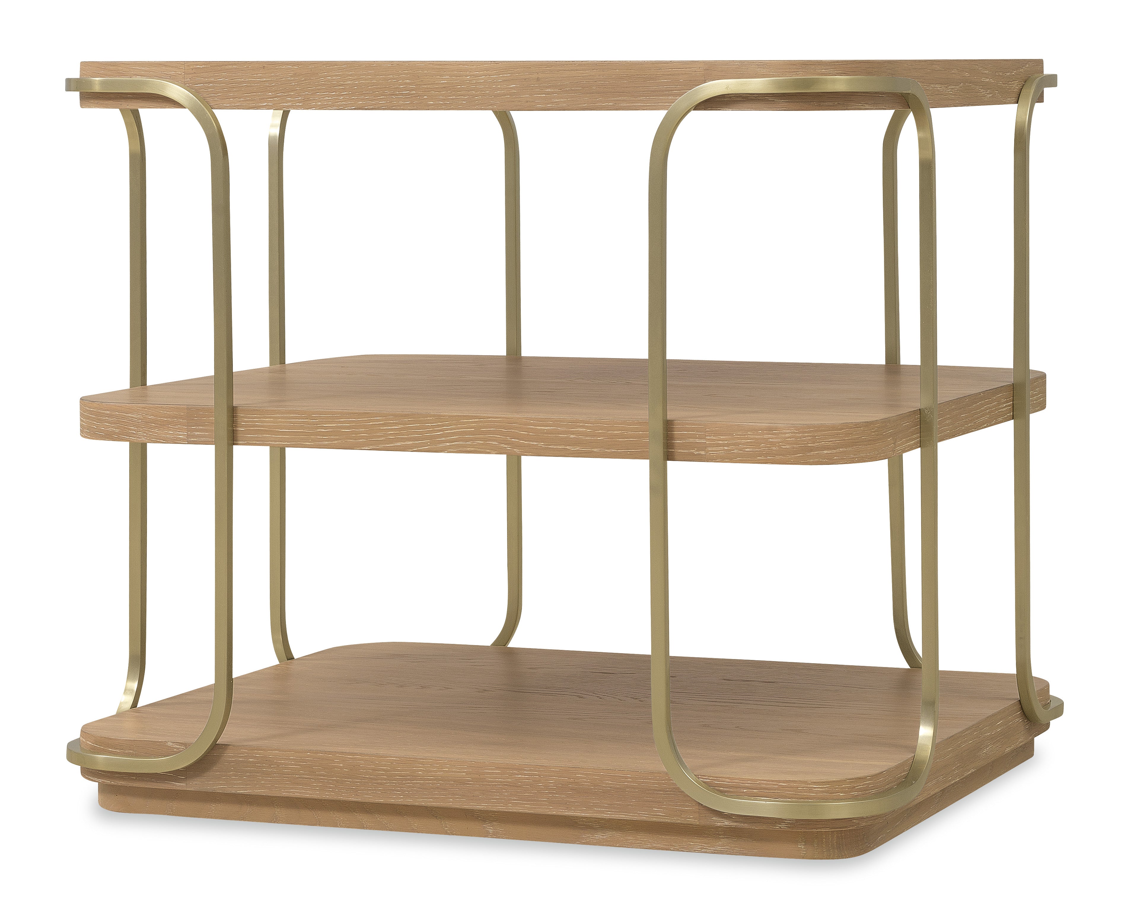 Banyon Bay End Table by Hooker Furniture - Modern Side Table with Storage Shelf, 6081-80113-82 - Perfect for Living Room, Bedroom, or Office Decor