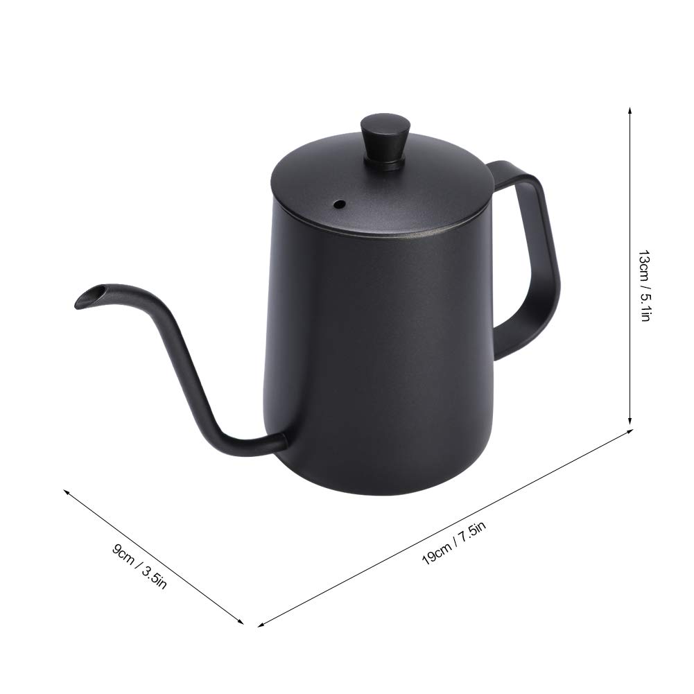 Premium Stainless Steel Gooseneck Coffee Kettle - 600ml Pour Over Kettle for Precise Brewing, Ideal for Coffee & Tea Lovers - Perfect for Home Baristas, Specialty Coffee Shops, and Gift Giving