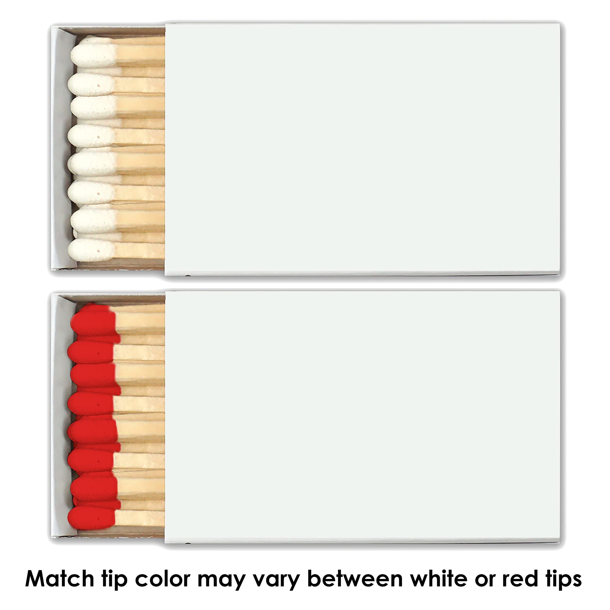 Custom Printed Matchboxes with Logo - Bulk 50 Pack - $0.97 Each - Promotional Matches for Restaurants, Bars, Weddings & Events - White Box Matches for Branding & Advertising