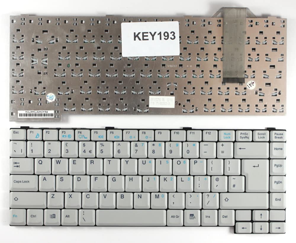 Replacement Laptop Keyboard UK Layout White - Compatible with Advent 7013 Laptop | Durable & Quiet Typing for Work, Gaming & Office Use