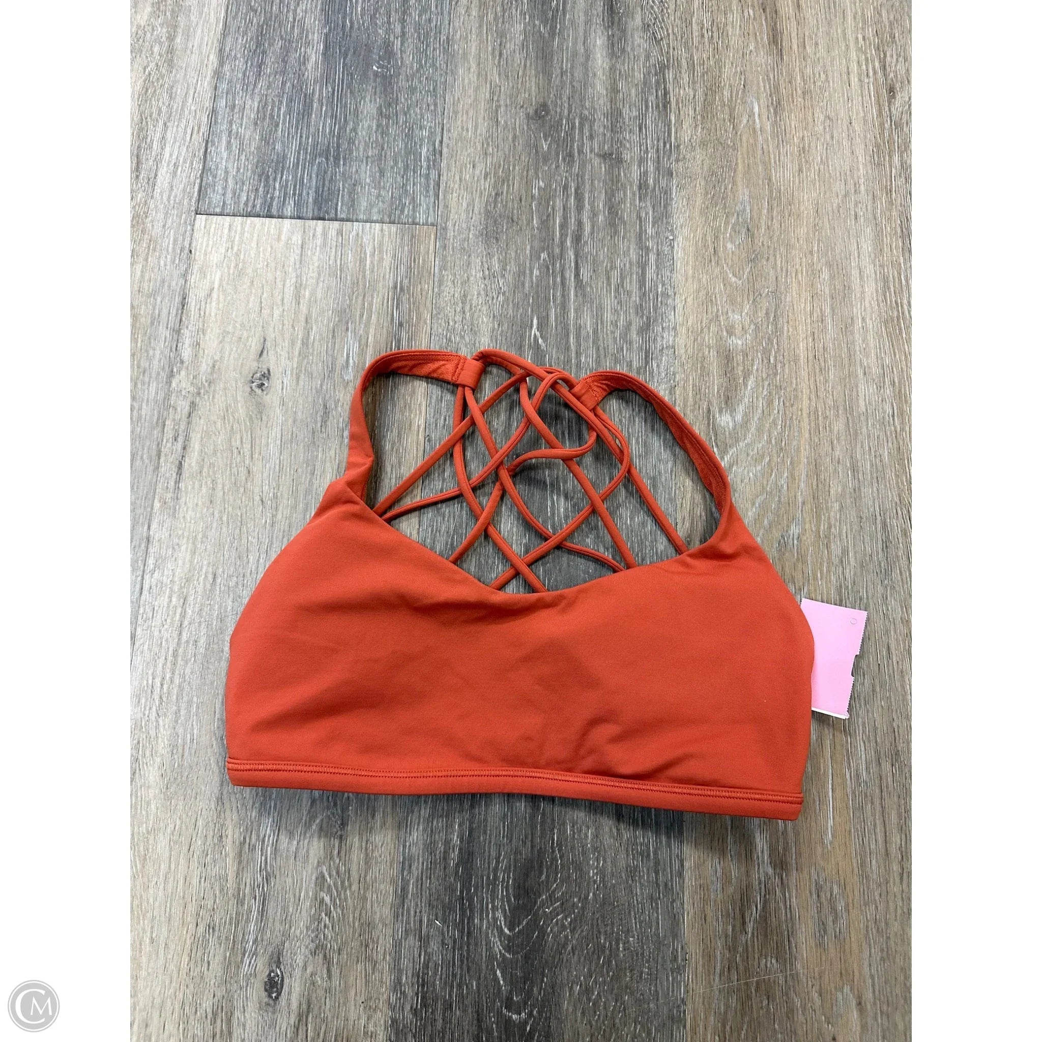 Lululemon Orange Athletic Sports Bra Size 6 - High Support Workout Top for Running, Yoga & Gym