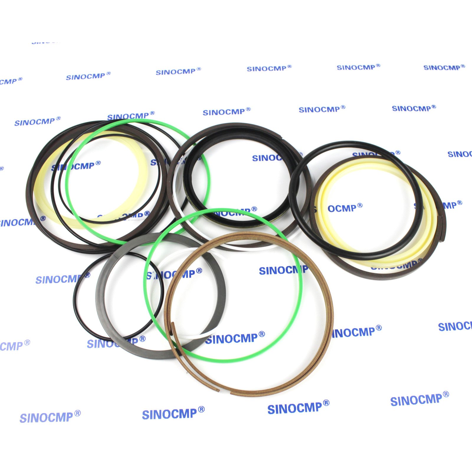 Komatsu PC220-2 PC220LC-2 Excavator Hydraulic Cylinder Repair Seal Kit - SINOCMP PC220-2 Arm Seal Kit with 3 Month Warranty - Perfect for Hydraulic Leak Repairs & Excavator Maintenance
