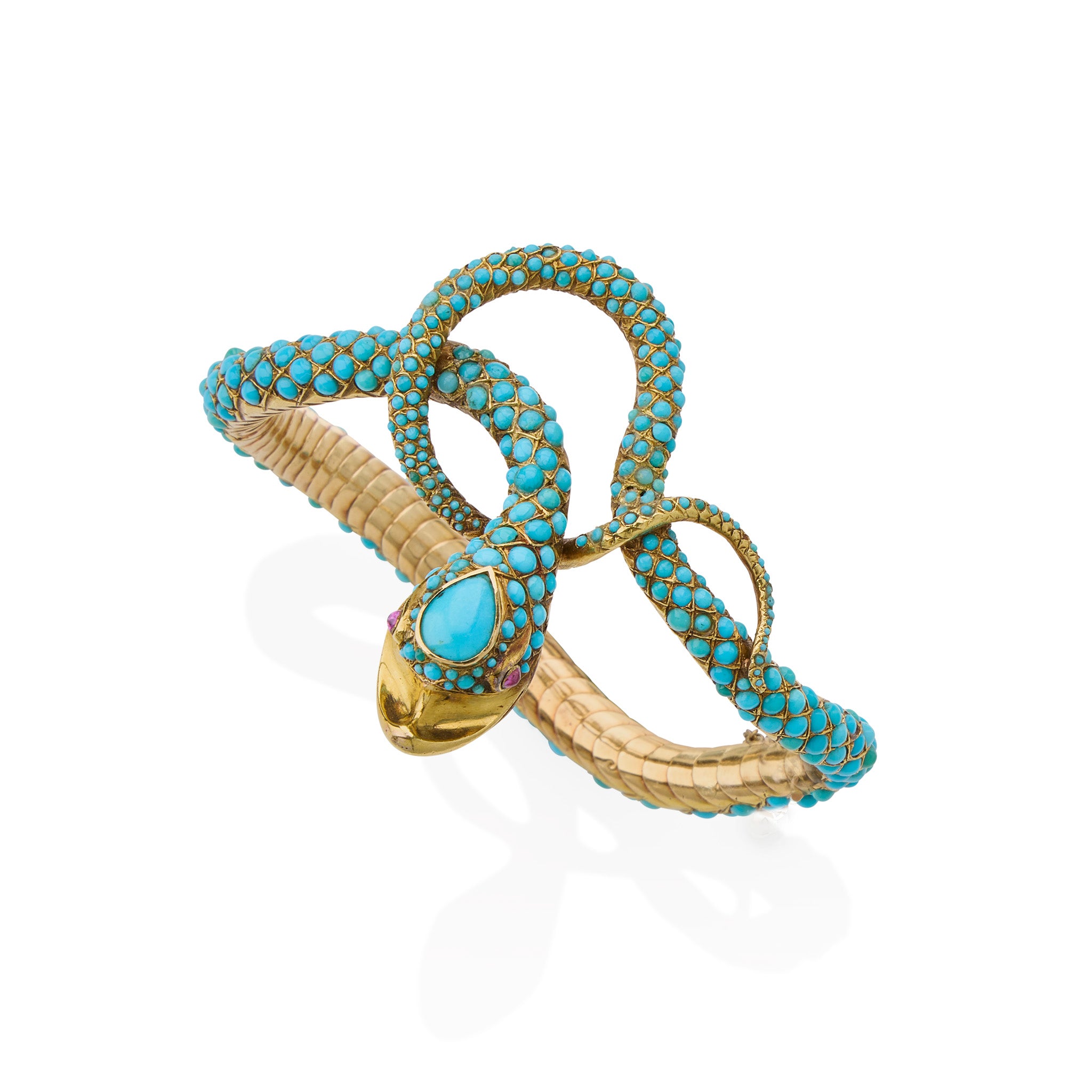 Vintage Turquoise Snake Bangle Bracelet for Women - Handmade Boho Jewelry - Perfect for Festival, Party & Gift Giving