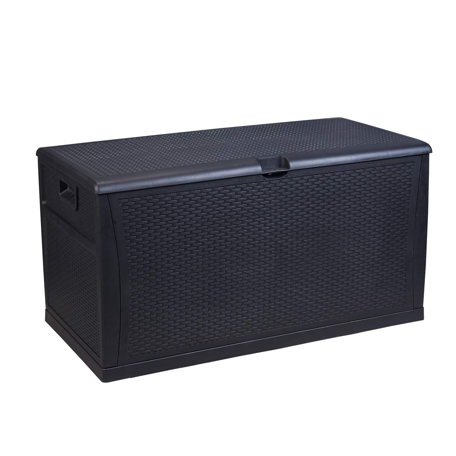 Wicker Storage Trunk - 120 Gallon Outdoor Deck Box for Patio Furniture Cushions, Garden Tools & Pool Accessories | Weather-Resistant Patio Storage Container for Backyard, Garden & Poolside Organization