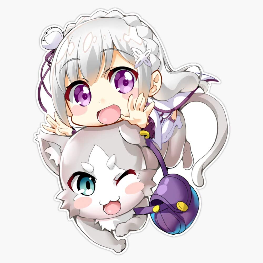Leyland Designs Re: Zero - Puck & Emilia Anime Vinyl Sticker Decal 5