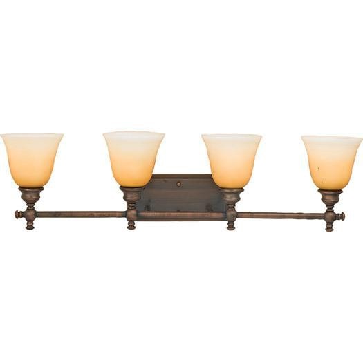 Quoizel 5923 BH Fairfield 4-Light Bathroom Wall Sconce - Brushed Oil Bronze Finish for Vanity Lighting, Powder Room & Spa Decor