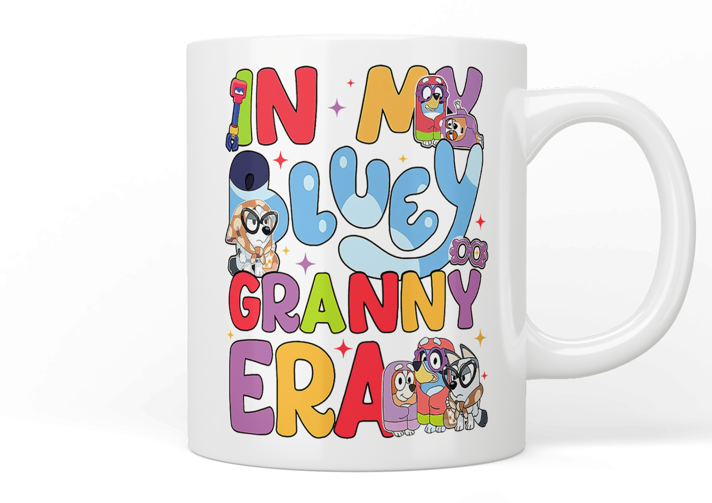 Bluey Granny Era Mug - Official Bluey Themed Ceramic Coffee Cup for Kids & Adults - Perfect for Tea, Coffee, Hot Chocolate at Home, Office or Gift