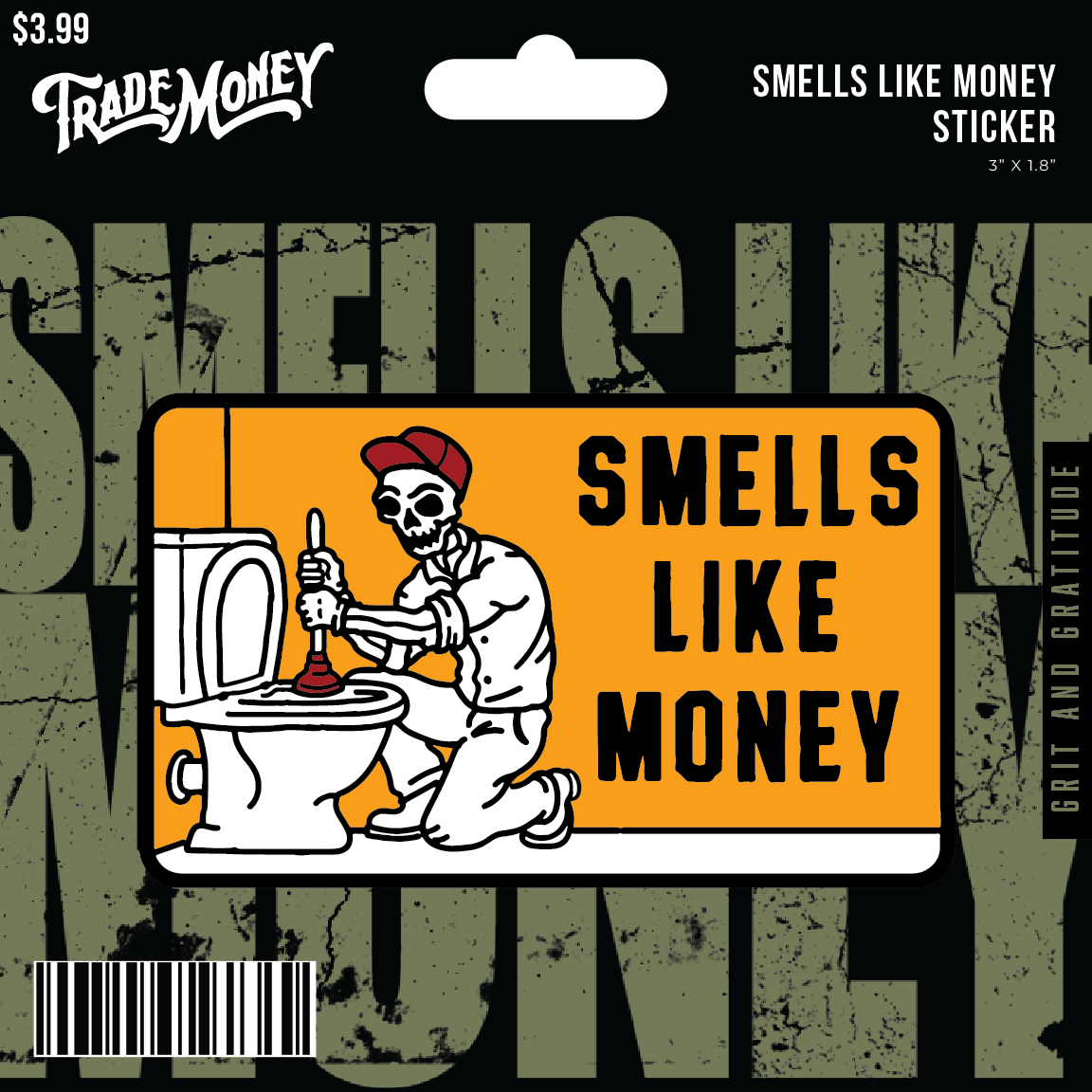 Smells Like Money Sticker - 3 Inch Funny Vinyl Decal for Laptop, Water Bottle & Notebook - Perfect for Office, Gifts & Money Motivation