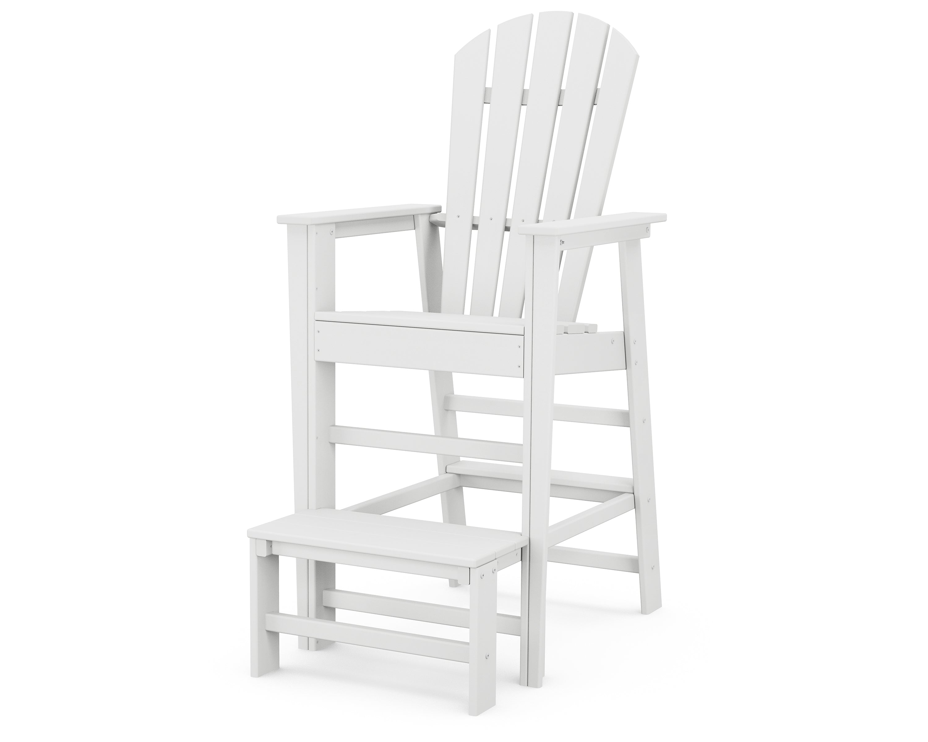 POLYWOOD South Beach Lifeguard Chair - Durable Outdoor Adirondack Style Chair for Poolside, Beach, and Backyard Decor - Perfect for Coastal Themed Patio Furniture and Lifeguard Stand Decoration
