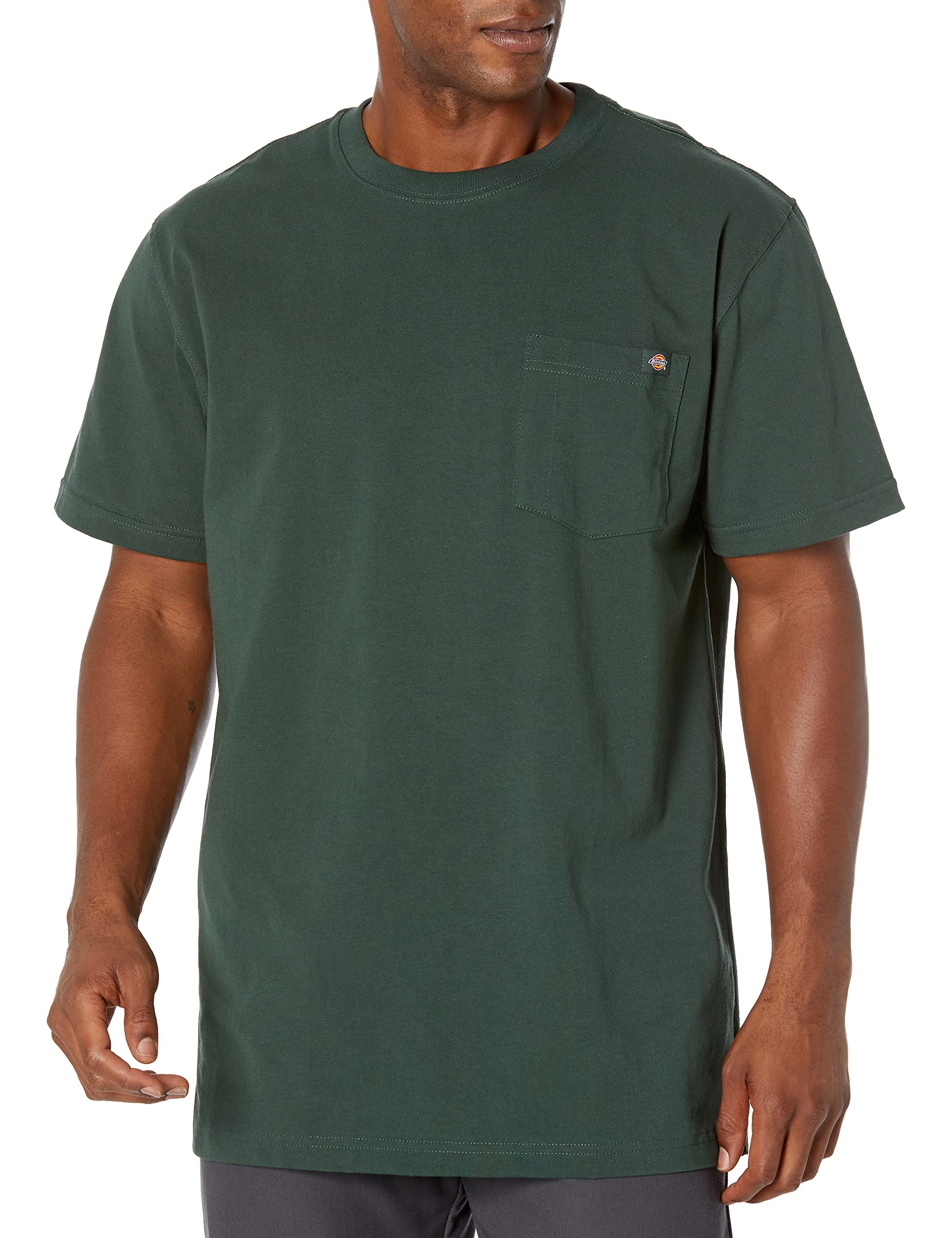 Dickies Men's Big & Tall Heavyweight Short Sleeve Crew Neck T-Shirt - Durable Cotton Work Shirt for Construction, Landscaping & Casual Wear