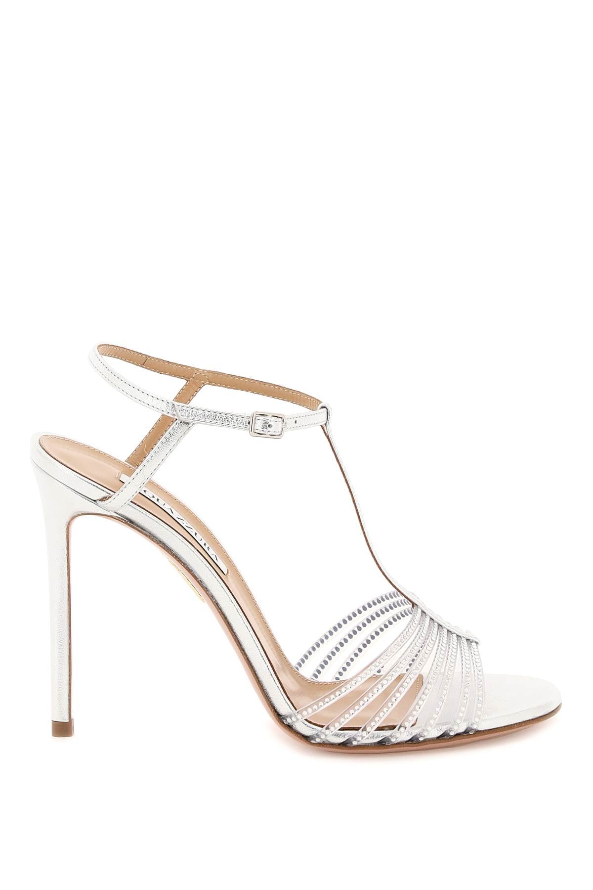 Aquazzura 'Amore Mio' Crystal Embellished Sandals - Elegant Women's Heels for Weddings, Parties & Special Occasions