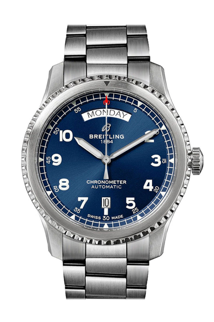 Breitling Navitimer Day Date Automatic Chronograph Men's Watch - Stainless Steel Case, Black Dial, A45330101/C1A1 - Perfect for Business, Aviation & Luxury Lifestyle