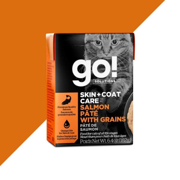 Premium Go! Solutions Skin & Coat Care Salmon Pate Wet Cat Food - Grain-Free, Omega-Rich Formula for Healthy Fur & Skin - Perfect for Adult Cats with Sensitive Skin or Allergies