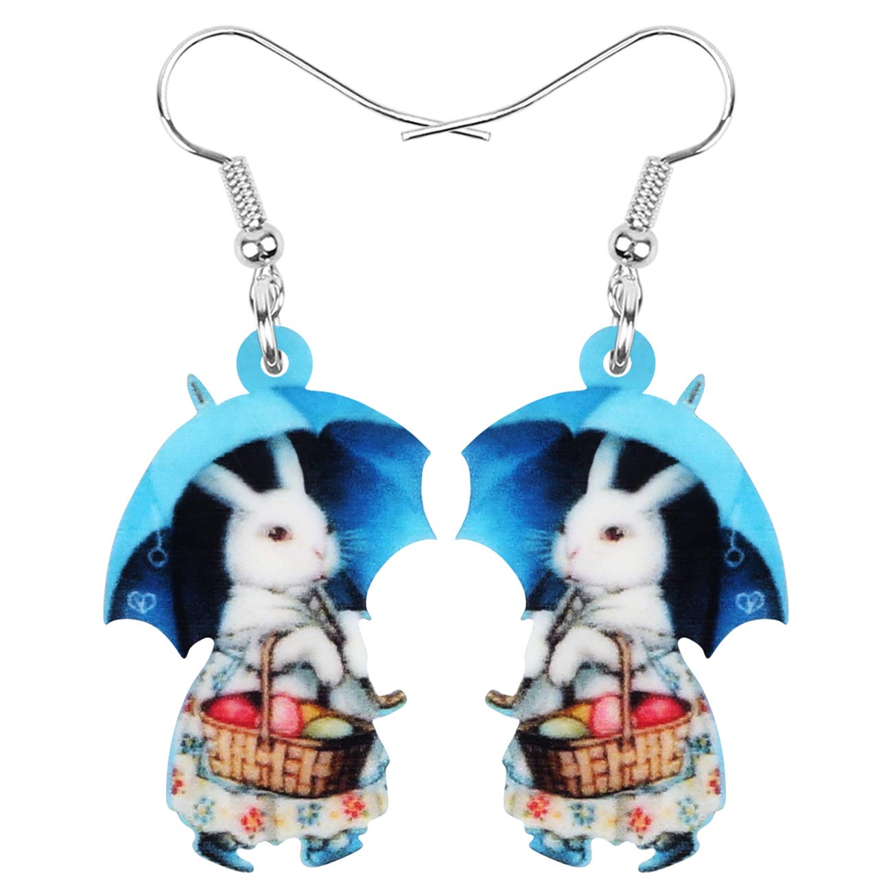 DOWAY Acrylic Easter Bunny Rabbit Earrings - Cute Drop Dangle Jewelry Gifts for Women & Girls - Funny Party Accessories & Easter Basket Decorations - Perfect for Easter Celebrations, Spring Parties & Gift Giving
