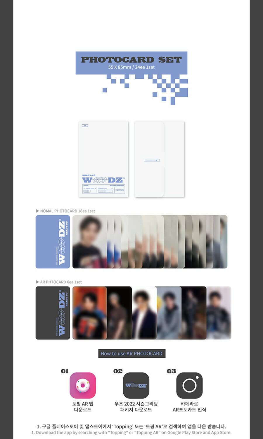 WOODZ 2022 SEASON'S GREETINGS K-POP Merchandise Set - Calendar, Photo Card Diary, Folded Poster, Stickers, Post Cards & Pop-up Card - Perfect for K-POP Fans Collection, Room Decor & Gift Giving