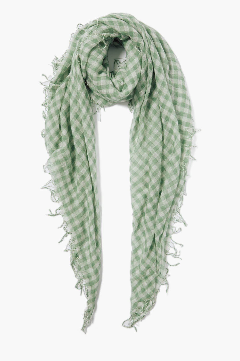 Luxury Cashmere and Silk Scarf - English Ivy Gingham Pattern - Soft Winter Wrap for Women - Perfect for Office, Travel and Gift Giving