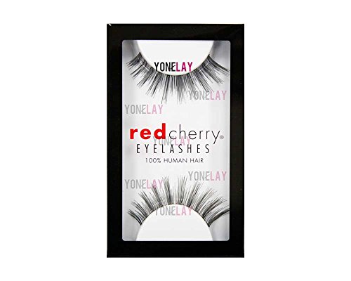Red Cherry False Eyelashes Style #16 - Natural Looking Lashes for Dramatic Eye Makeup | Perfect for Parties, Weddings & Special Occasions