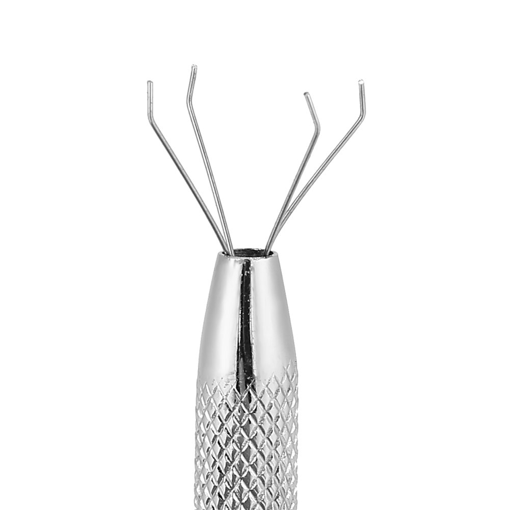 Professional Stainless Steel 4-Claw Tattoo Bead Grabber - Diamond & Pearl Pickup Tool for Body Piercing, Jewelry Making & Tattoo Accessories | Perfect for Tattoo Artists, Piercing Professionals & Jewelers