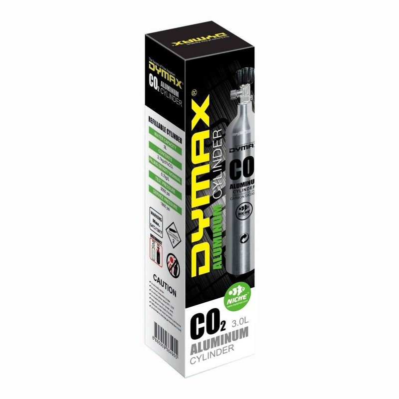 Refillable Aluminum CO2 Cylinder - Empty Tank for Soda Makers, Home Brewing & Aquarium Use - Dymax High-Quality CO2 Canister