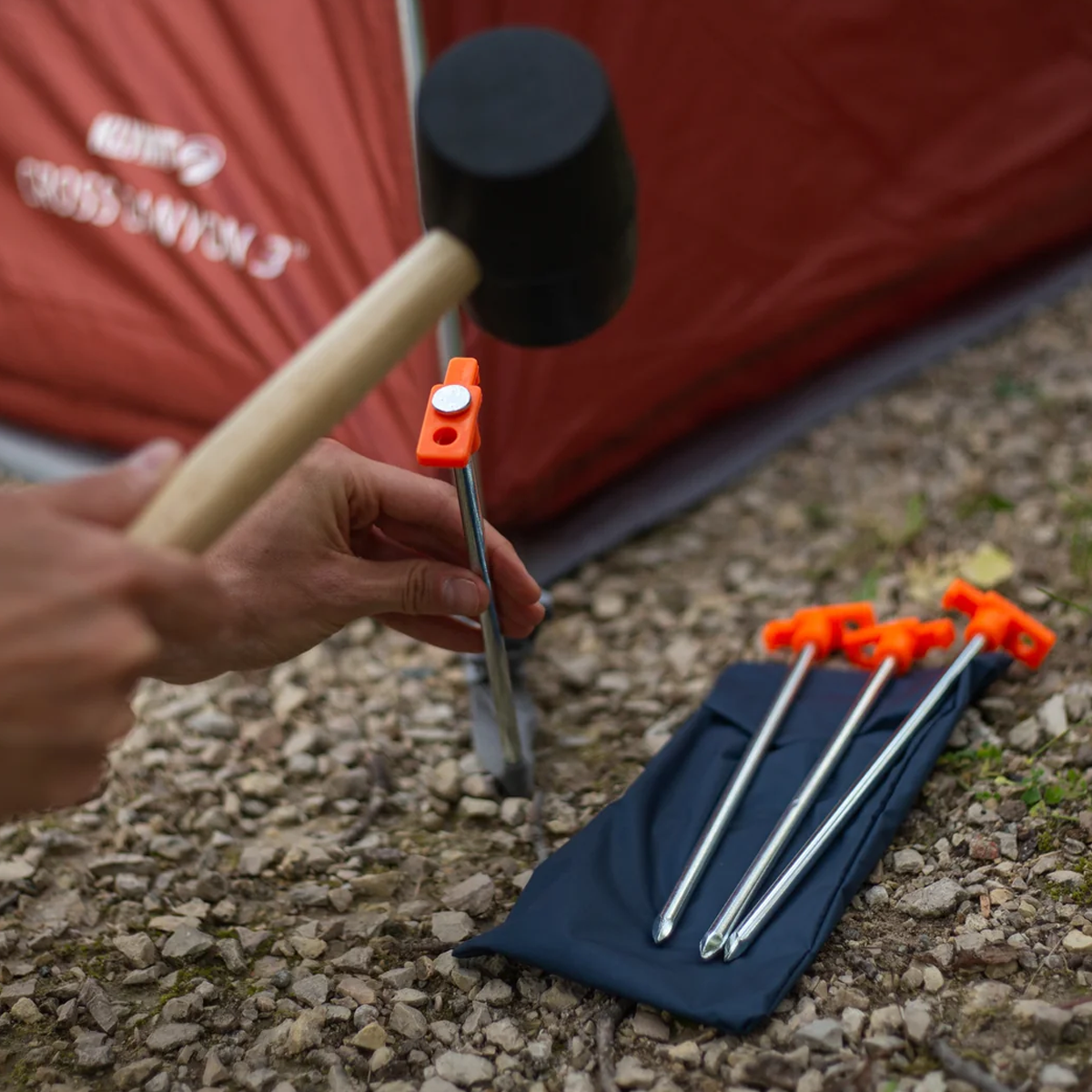 10 Inch Nail Pegs (4 Pack) - Heavy Duty Tent Stakes for Camping, Hiking, and Outdoor Gear - Perfect for Securing Tents, Tarps, and Canopies in Windy Conditions